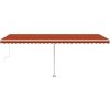 Volně stojící automatická markýza 600 x 300 cm [3069607] (Barva Krémová)