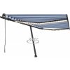 Automatická markýza LED a senzor větru 400x350 cm [3069831] (Barva Modro-bílá)