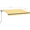 Automatická zatahovací markýza 350 x 250 cm [3069088] (Barva Žluto-bílá)