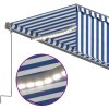 Automatická markýza roleta LED a senzor větru 5 x 3 m [3069471] (Barva Modro-bílá)