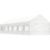 Altán se střechou bílý 13,38 x 4,08 x 3,22 m polyethylen [3155490]