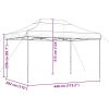 Skládací party stan pop-up 440 x 292 x 315 cm [44969] (Barva anthracite (blue frame))