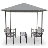 Zahradní altán se stolem a lavicemi 2,5x1,5x2,4 m [312222] (Barva Taupe)