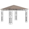 Altán s moskytiérou a světelnými LED řetězy 3x3x2,73 m [3070318] (Barva Taupe)