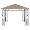 Altán s moskytiérou a světelnými LED řetězy 3x3x2,73 m [3070318] (Barva Taupe)