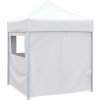 Profesionální skládací party stan 4 bočnice 2 x 2 m ocel [48888] (Barva Bílá)