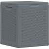 Zahradní úložný box 90 l PP ratan [364059] (Barva Šedá)