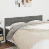 Čelo postele 2 ks 80 x 5 x 78/88 cm textil [346482] (Barva Modrá)