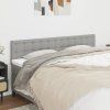 Čelo postele 2 ks 80 x 5 x 78/88 cm textil [346482] (Barva Modrá)