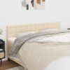 Čelo postele 2 ks 80 x 5 x 78/88 cm textil [346482] (Barva Modrá)