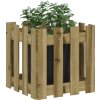 Zahradní truhlík plotový design 40x40x40 cm masivní douglaska [832451] (Barva Přírodně impregnované)
