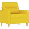 3dílná sedací souprava s polštáři textil [3201557] (Barva Světle žlutá)
