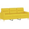 3dílná sedací souprava s polštáři textil [3201557] (Barva Světle žlutá)