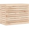 Koš na prádlo 88,5 x 44 x 66 cm masivní borové dřevo [832319] (Barva Přírodní)