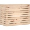 Koš na prádlo 88,5 x 44 x 66 cm masivní borové dřevo [832319] (Barva Přírodní)