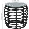 3dílný bistro set polyratan [48579] (Barva Černá)