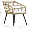 3dílný bistro set polyratan [48579] (Barva Černá)