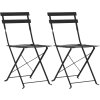 3dílný bistro set ocelový [44356] (Barva Černá)