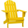Zahradní židle Adirondack podnožka a stůl masivní jedle [315934] (Barva Žlutá)