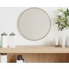 Nástěnné zrcadlo Ø 20 cm kulaté [348173] (Barva Stříbrná)