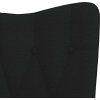 Houpací křeslo se stoličkou textil [327628] (Barva Černá)