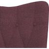 Houpací křeslo se stoličkou textil [327628] (Barva Černá)