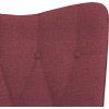 Houpací křeslo se stoličkou textil [327628] (Barva Černá)