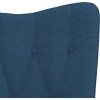 Houpací křeslo se stoličkou textil [327628] (Barva Černá)