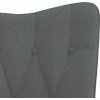 Houpací křeslo se stoličkou textil [327628] (Barva Černá)