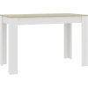 Jídelní stůl 120 x 60 x 76 cm dřevotříska [800432] (Barva Bílá)