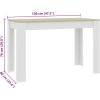 Jídelní stůl 120 x 60 x 76 cm dřevotříska [800432] (Barva Bílá)