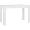 Jídelní stůl 120 x 60 x 76 cm dřevotříska [800432] (Barva Bílá)