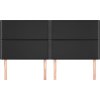 Čelo postele 180x5x118/128 cm umělá kůže [3116294] (Barva Černá)