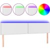 Čelo postele s LED 180x5x78/88 cm umělá kůže [3121575] (Barva Bílá)