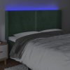 Čelo postele s LED 183 x 16 x 118/128 cm samet [3123968] (Barva Světle šedá)