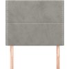 Čelo postele 90x5x118/128 cm sametové [3116228] (Barva Světle šedá)