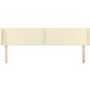 Čelo postele typu ušák 183x16x78/88 cm umělá kůže [3118732] (Barva Krémová)