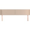 Čelo postele typu ušák 183x16x78/88 cm umělá kůže [3118732] (Barva Krémová)