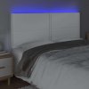 Čelo postele s LED 180x5x118/128 cm umělá kůže [3122386] (Barva Černá)