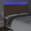 Čelo postele s LED 180x5x118/128 cm umělá kůže [3122386] (Barva Černá)