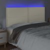 Čelo postele s LED 180x5x118/128 cm umělá kůže [3122386] (Barva Černá)