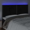 Čelo postele s LED 180x5x118/128 cm samet [3122346] (Barva Černá)