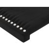 Čelo postele s LED 180x5x118/128 cm samet [3122346] (Barva Černá)