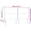 Čelo postele s LED 180x5x118/128 cm samet [3122346] (Barva Černá)