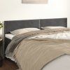 Čela postele 180x5x78/88 cm samet [345978] (Barva Světle šedá)