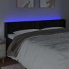 Čelo postele s LED 183 x 16 x 78/88 cm samet [3123156] (Barva Světle šedá)