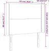 Čelo postele s LED 93 x 16 x 118/128 cm samet [3123948] (Barva Tmavě moddrá)