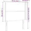 Čelo postele s LED 93 x 16 x 118/128 cm samet [3123948] (Barva Tmavě moddrá)