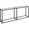 Konzolový stolek 200 x 35 x 75,5 cm tvrzené sklo [331687] (Barva Černá)