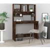 Psací stůl s policemi 102x45x148 cm kompozitní dřevo [823005] (Barva Kouřový dub)